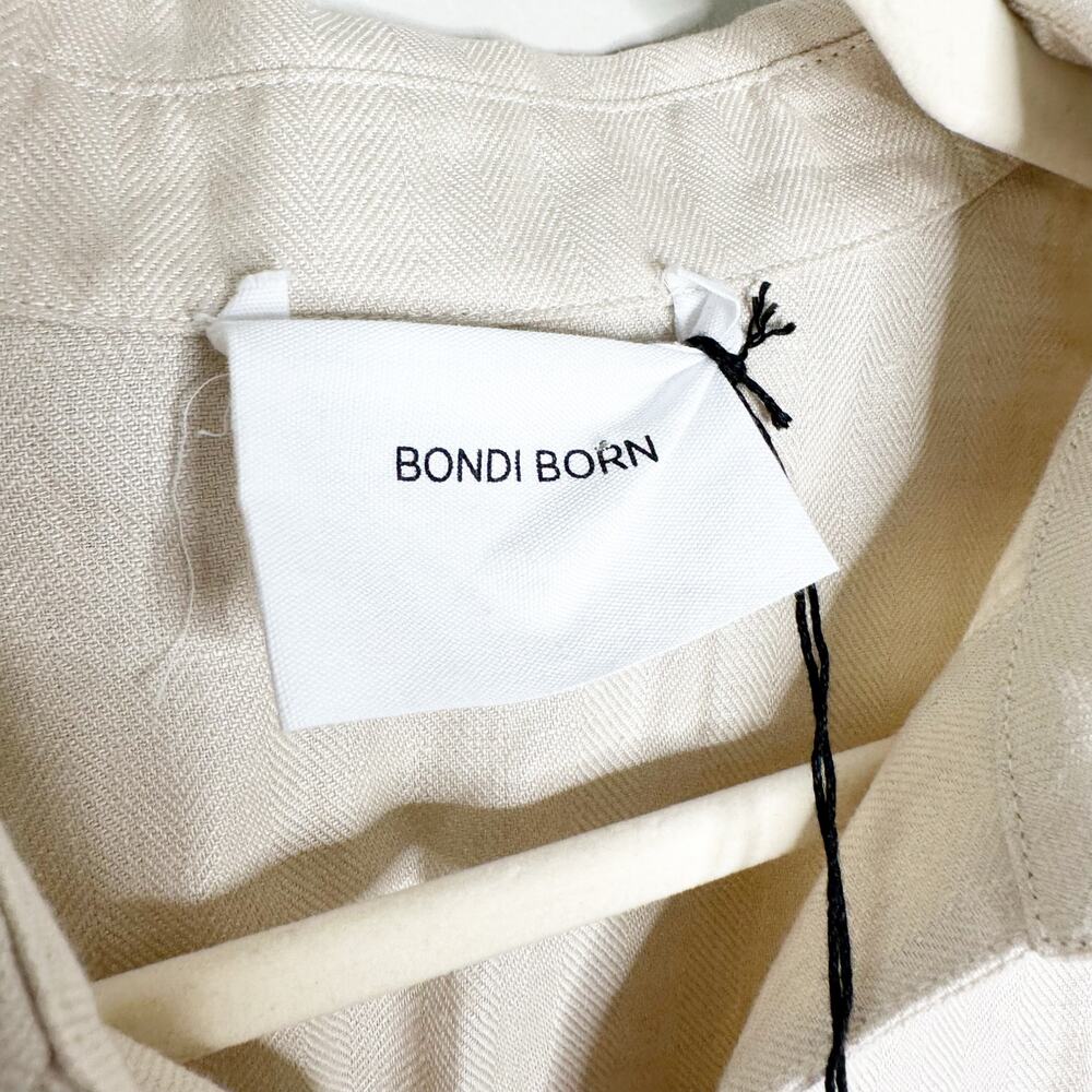Bondi Born Sand Portuguese Linen Relaxed Bell Sleeve Delphi Dress XS - Picture 9 of 12